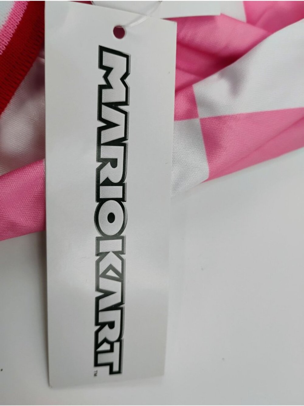 Mario Kart Princess Peach Pink Checkered Polo Shirt Size S - Picture 6 of 9
